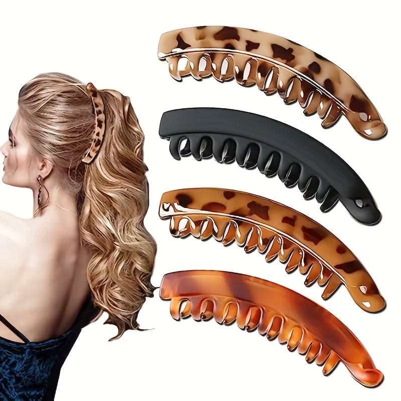 Matte Banana Hair Clip Fish Shaped Hairpin Ponytail Headband for Women Hair Accessories Hairgripstwist Clamp Barrettes Headwear