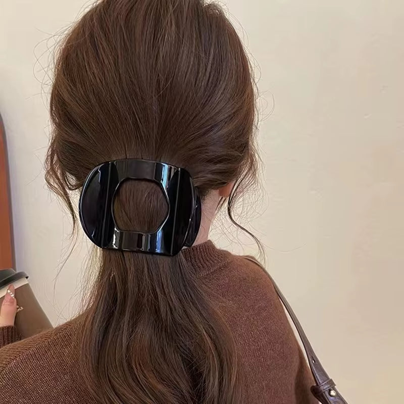 New Korean Acetic Acid Hair Clip Hair Accessories Women'S Spoon Clip Spring Clip Leopard Hair Clip Top Clip Simple Headpiece